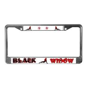  Black Widow License Plate Frame by  Everything 