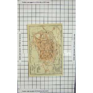 Antique Map Italy Street Plan Lucca Anna Giannotti 