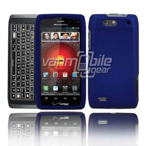  VMG Motorola Droid 4 4th Gen Hard Case Cover   Dark Blue 