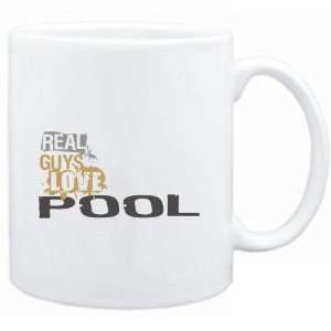    Mug White  Real guys love Pool  Sports