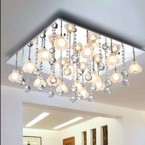  Partition Control of Flower Shape Crystal Chandelier   16 