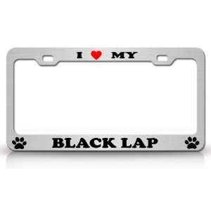  I LOVE MY BLACK LAP Dog Pet Animal High Quality STEEL 