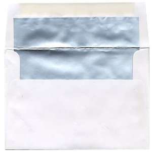   White with MATTE Silver Foil Lined Envelope   25 envelopes per pack