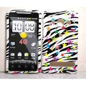  Black Zebra Strip with Green Yellow Pink Multi Color Star 