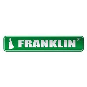   FRANKLIN ST  STREET SIGN USA CITY NEW HAMPSHIRE