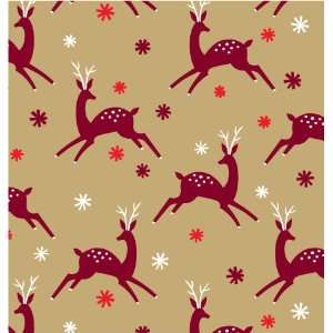  Elegant Reindeer, 24x417 Half Ream Roll Gift Wrap 