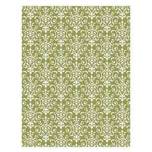 Waste Not Paper Flourish Moss Christmas Wrapping Paper   Set of Four 