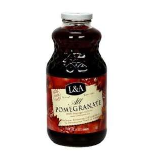  L & A Juice All Pomegranate 32 oz (Pack Of 6) Health 
