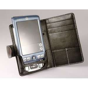  Leather Bi fold Case Palm Zire 71 (Black) Cell Phones 