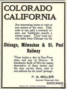 1903 CHICAGO,MILWAUKEE & St. Paul Railway AD~RR/train  