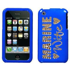   Bling Marine Wife with Hearts for At&t Iphone 3g Iphone 3gs 8gb 16gb