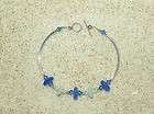 Sea Beach Glass Bracelet Seafoam Blue Cobalt Blue Swarovski Crystals 