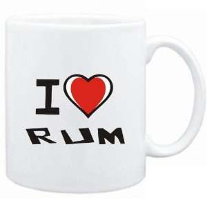  Mug White I love Rum  Drinks