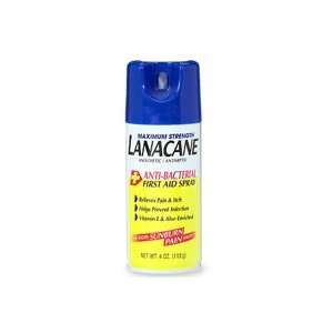  Lanacane AntiBacterial Max Strength First Aid Spray4Oz 