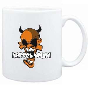  Mug White  Basset Hound   Devil  Dogs