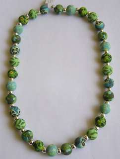 VIVA BEADS CHUNKY 12mm STRETCH NECKLACE SPRING 2010 NWT  