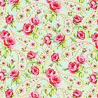 Timeless Treasures Tweet Paisley Rose Floral Aqua Floral Cotton Quilt 