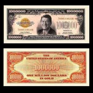 Ronald Reagan   Thanks A Million Dollar Bill   Qty 1  