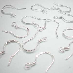 100 x Sterling Silver Earrings Hooks Findings Earwires  