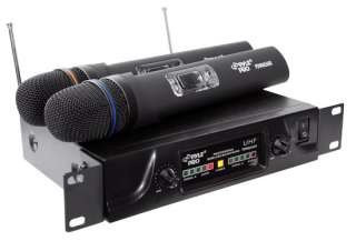   Dual UHF Wireless Mic Microphone System Mikes 068888875561  