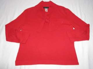 Jones New York 100% Cashmere Sweater Womens Medium Red  