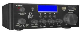 Pyle PVA3U New 60 Watt Hi Fi Mini SD USB Stereo Home Amplifier Amp 