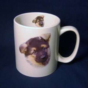 Cute German Shepherd Puppy Dog Large Coffee Mug  