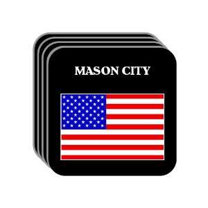  US Flag   Mason City, Iowa (IA) Set of 4 Mini Mousepad 