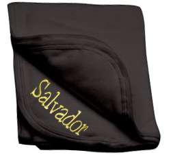 PERSONALIZED Infant Black Receiving Blanket  