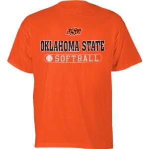  Oklahoma State Cowboys Orange Softball T Shirt Sports 