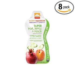  Happysqueeze, 95+% organic, Pomegranate Appl, 4.22 oz 