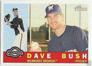 2009 Topps Heritage #41 Dave Bush Milwaukee Brewers  