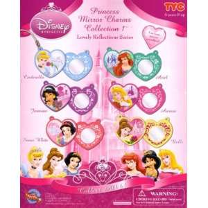 Disney Princess mini mirror Charms Capsule Toys set of 6