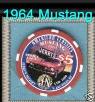 Las Vegas Jerrys Nugget 1964 Mustang Casino Chip $5  