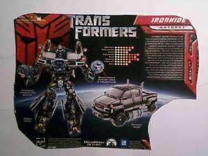 Transformers 2007 Movie Ironhide Character Card Rare   