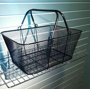 BLACK Wire Mesh Store Shopping Baskets 16W X 12D X 6 12H Lot Of 12 