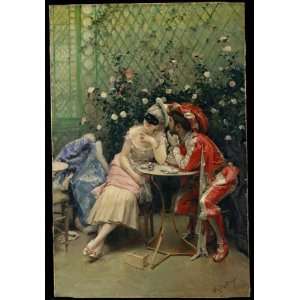   de Madrazo y Garreta   24 x 34 inches   Masqueraders