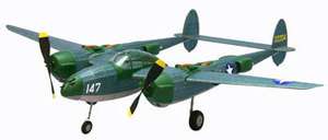 P38 Lightning, Kit #324 Dumas Balsa Wood Model Airplane Kit  