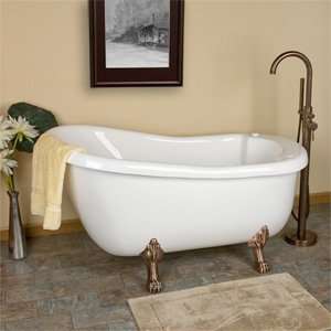 59 Pearson Slipper Whirlpool Bath Tub (Brushed Nickel Lion Paw Feet 
