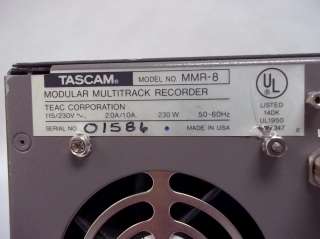 TASCAM TimeLine MMR 8 70192 Digital 8CH SCSI MultiTrack Modular Track 