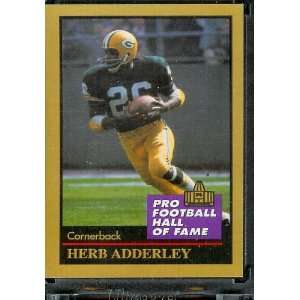 1991 ENOR Herb Adderly Football Hall of Fame Card #2   Mint Condition 