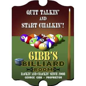  Personalized Billiard Vintage Signs
