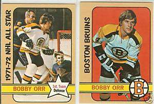 1972 73 Topps Hockey Partial Set 2 Bobby Orrs ex/mint.  
