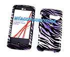 For LG Rumor Touch LN510 Purple Zebra Snap On Hard Phone Faceplate 