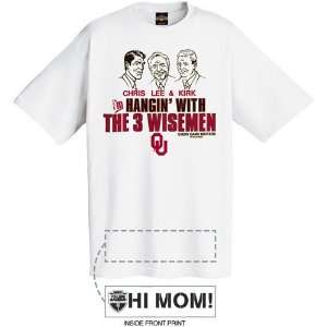 ESPN College Gameday Oklahoma Sooners White Three Wisemen T shirt 