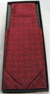 This listing is for a Burgundy and Red Stripe Pattern Long Tie 