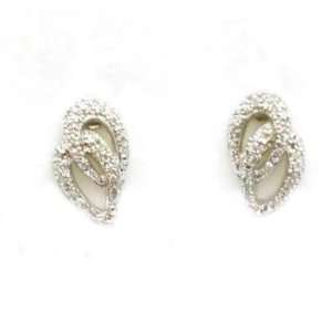  925 Silver CZ Double Tear Drop Earrings By TOC Jewelry