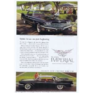  1960 Black Imperial 4 Door Southhampton Vintage Ad 