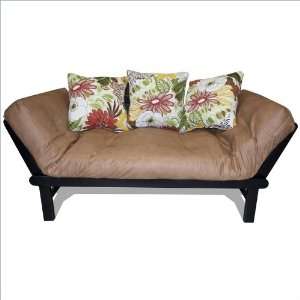  Elite Products Hudson Convertible Futon Sofa with Black 