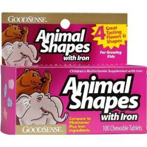  Good Sense Animal Shapes W/ Iron Chewable Tablets Case 